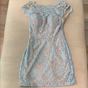 Baby blue formal dress